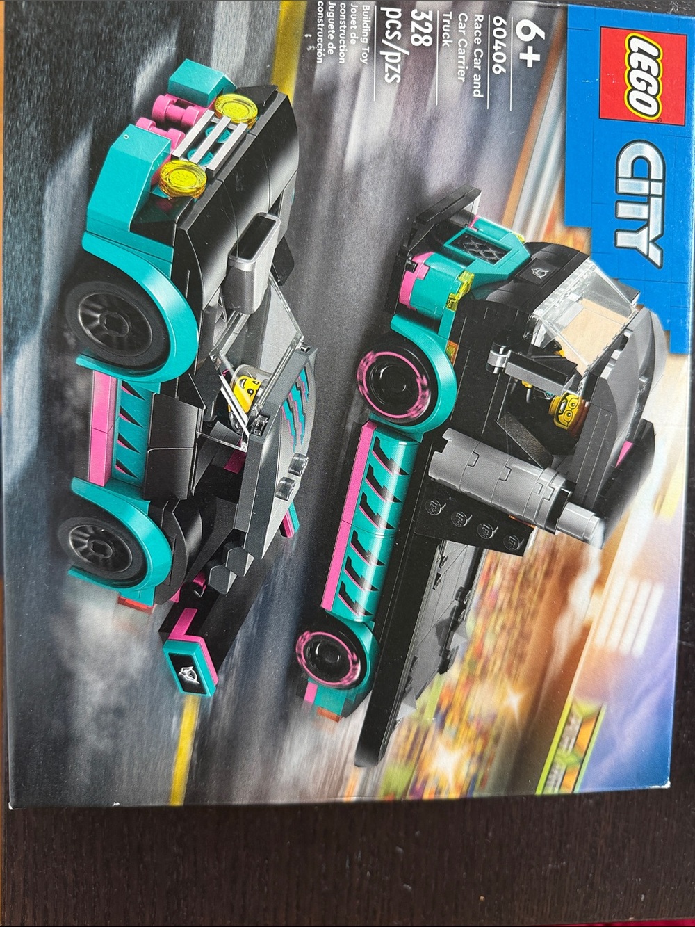 Lego City 6+ SEALED RETIRED 60406 Race Car and Car Carrier Truck 328 pcs